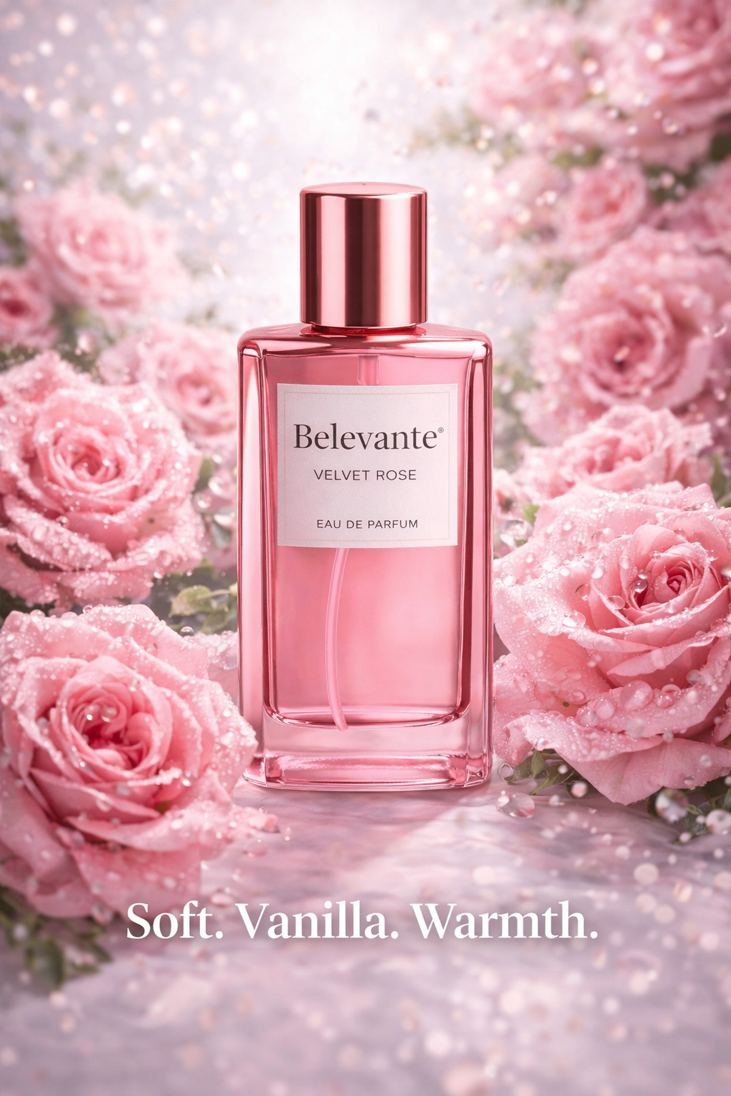Belevante Velvet Rose Eau de Parfum – Travel Size (10ml) Soft Vanilla Rose Perfume  House of Belevante