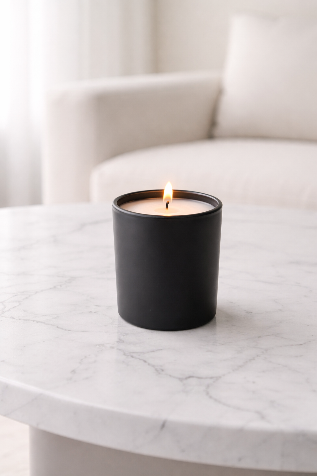 Belevante Unscented Candle | 7 oz Black Matte Jar | Natural Soy Wax Candle | Luxury Minimalist Decor | Hand Poured in Canada Belevante