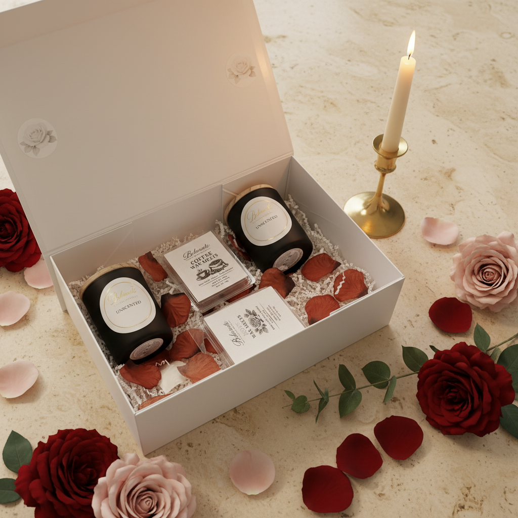 Belevante Black Jar - Gold Taper & Roses