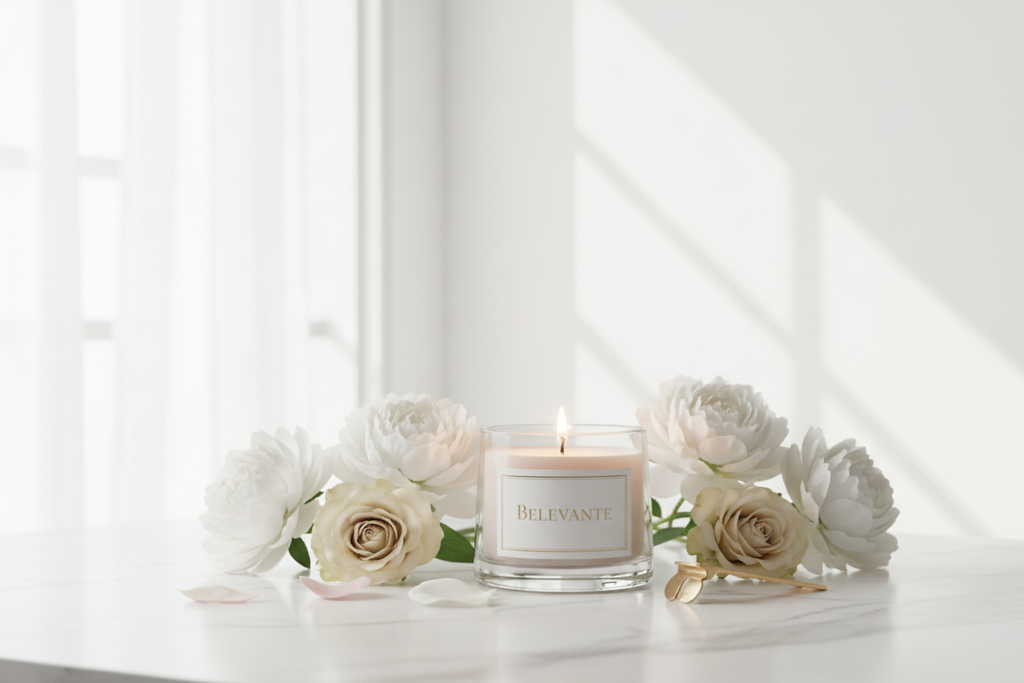 Clear Glass Jar Candle Lifestyle