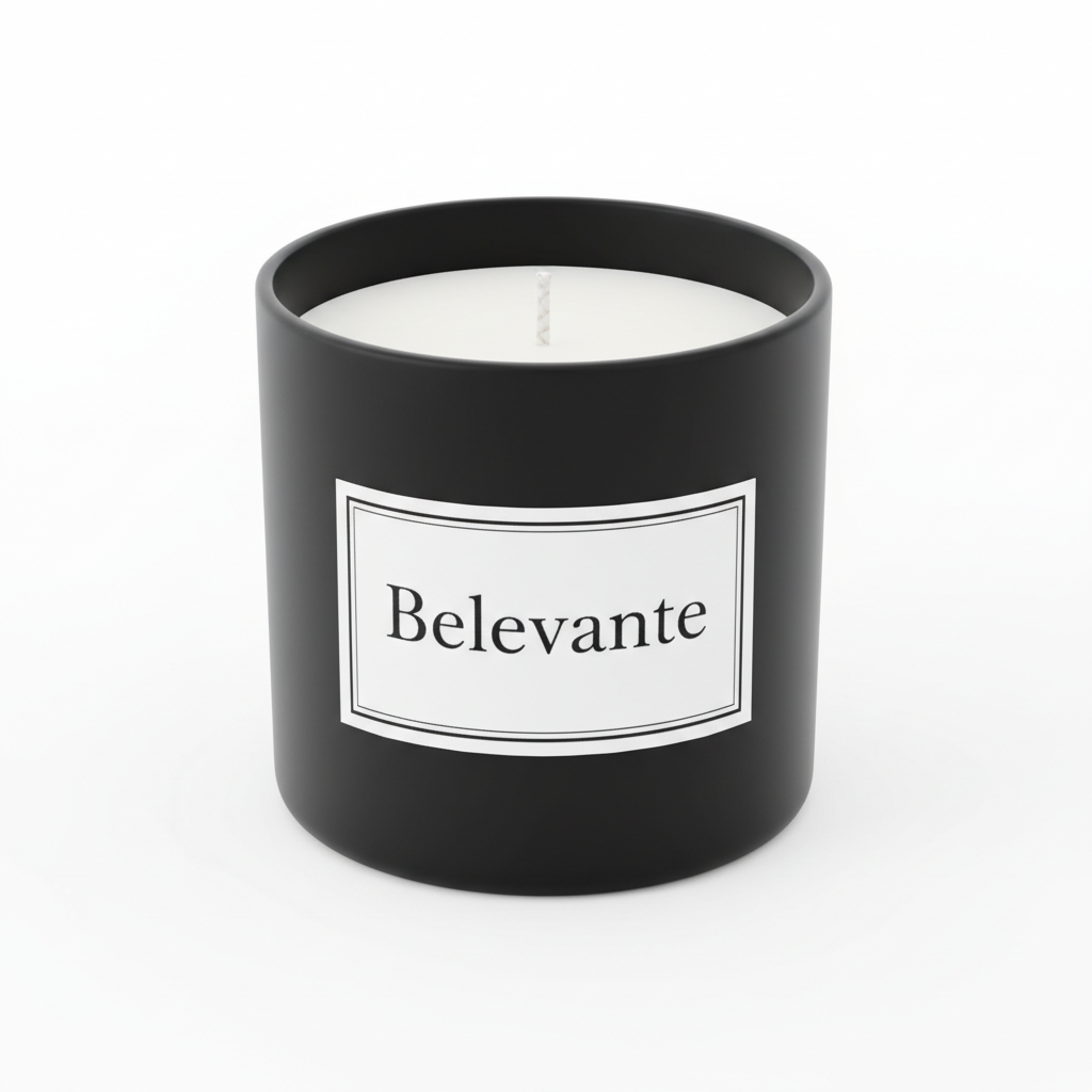 Soy Candle – 4 oz Black Matte Jar Belevante